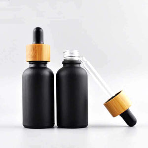 Bamboo Lid Glass Dropper Bottles