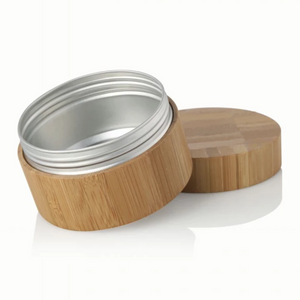 Bamboo jar with aluminum liner